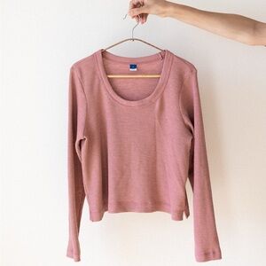 Women's Pink Long Sleeve Top